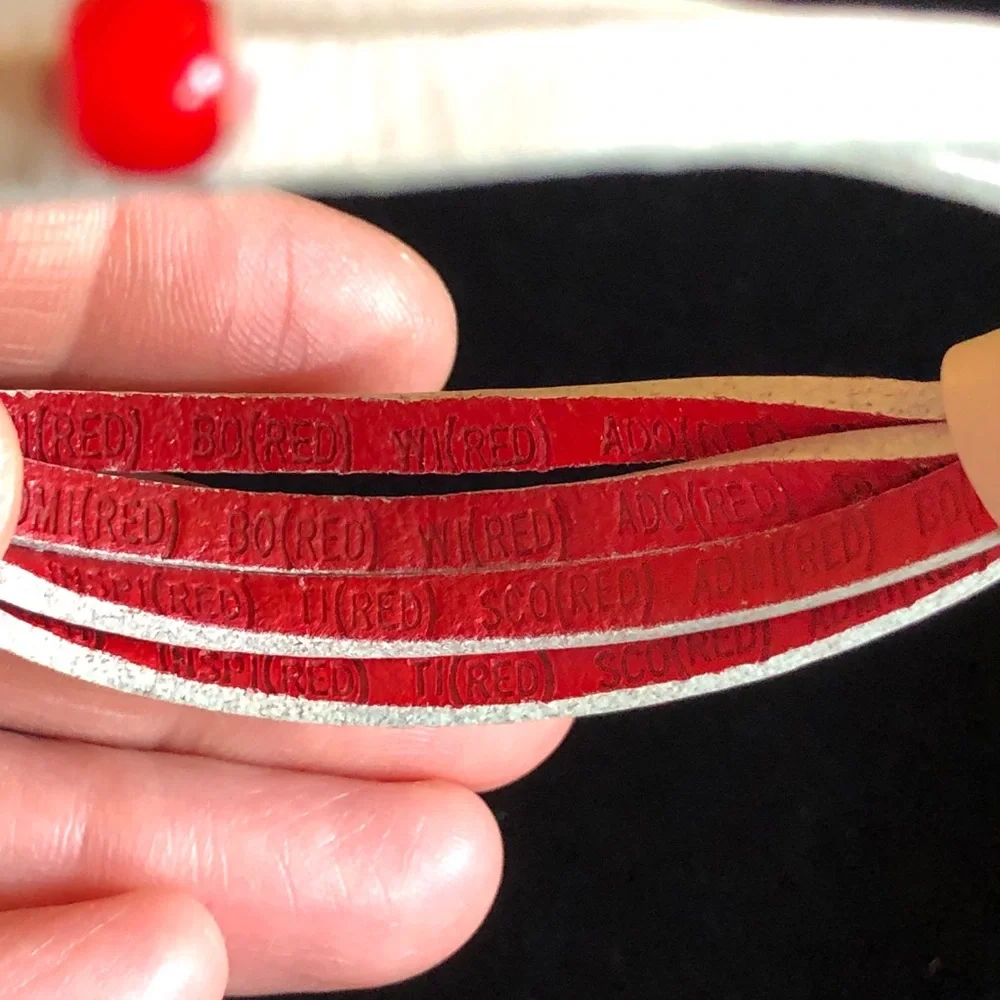 Elegant White Bracelet with Red Bead and Inspirational “Red” Quotes